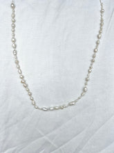 Load image into Gallery viewer, Pearl necklaces on White Silk | Ready To Ship
